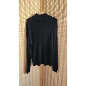 Men's Black Gap Button-Up Sweater, Size L